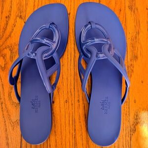 Hermès Egerie Bleu Outremer Sandals women's EU 41